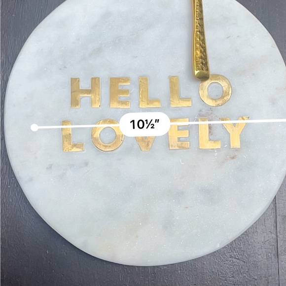 New-Anthropologie Marble and Brass Cheese Board - Picture 7 of 8